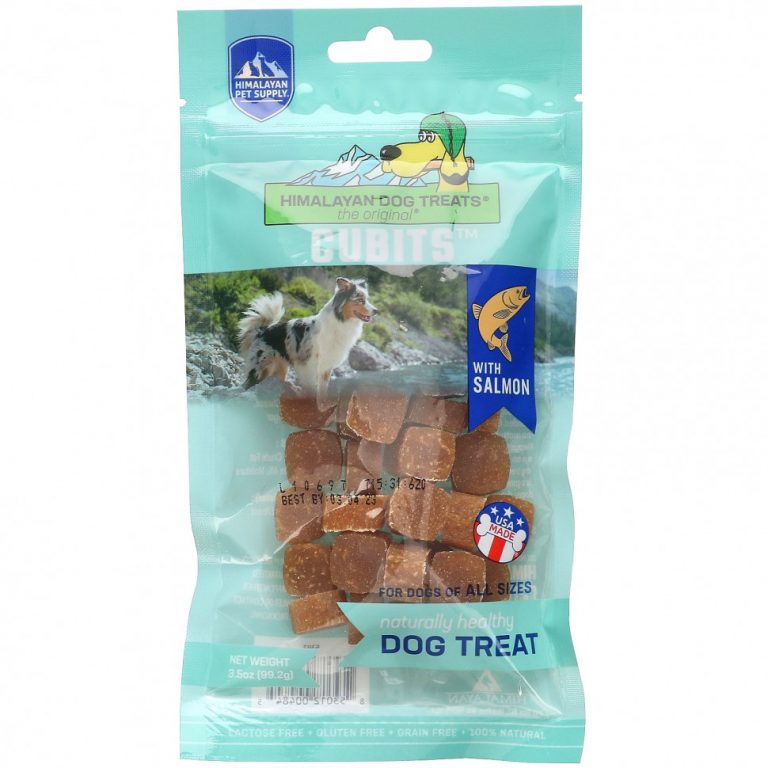 Himalayan Pet Supply, Himalayan Dog Treats, Cubits, лакомство для собак любого размера, кубики, с лососем, 99,2 г (3,5 унции)