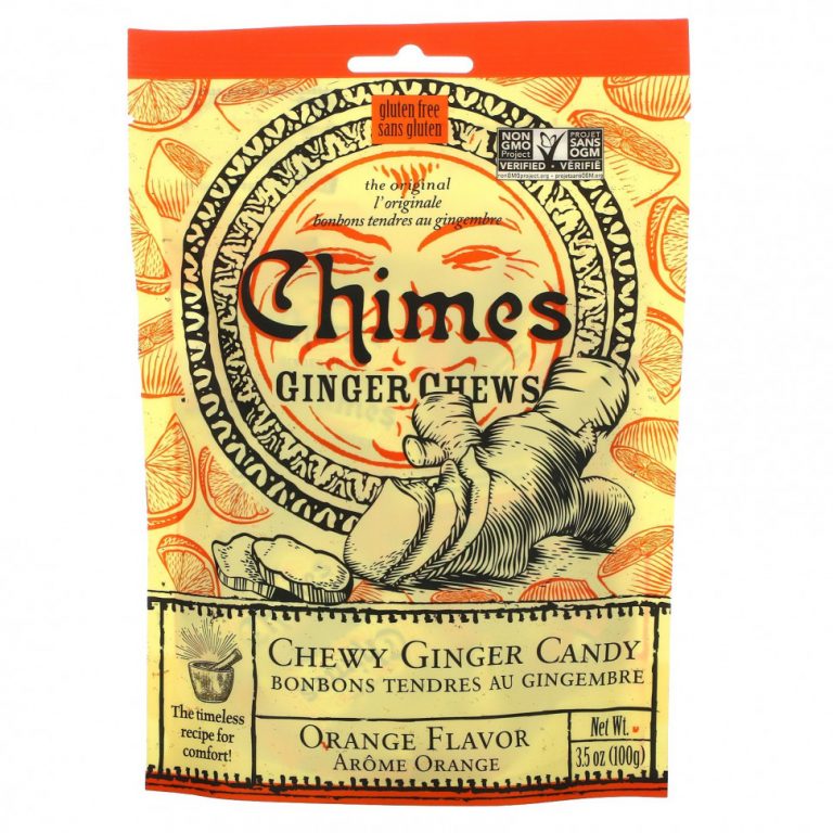 Chimes, Ginger Chews, Orange Flavor, 3.5 oz (100 g)