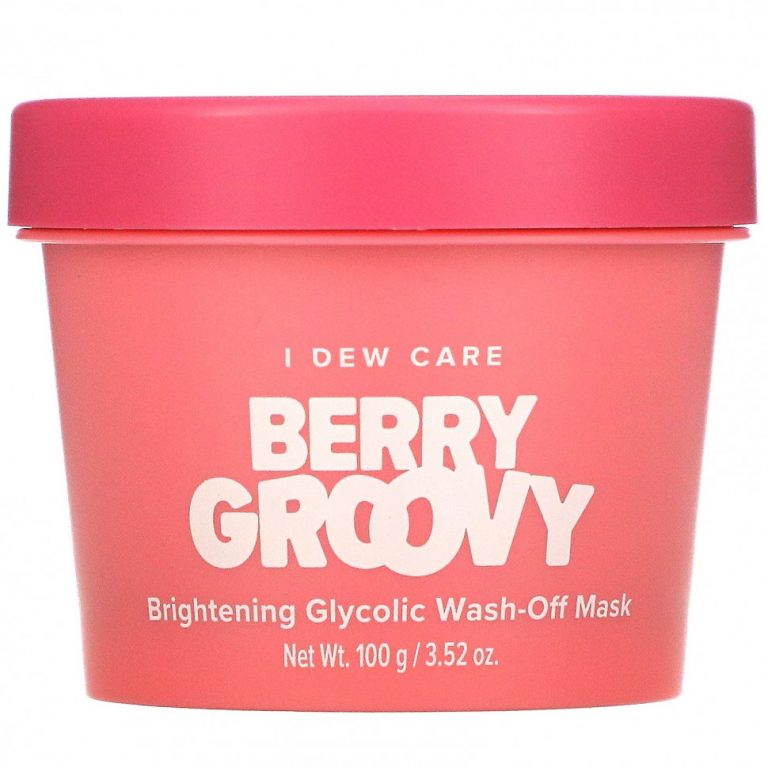 I Dew Care, Berry Groovy, осветляющая смываемая гликолевая маска для лица, 100 г (3,52 унции)