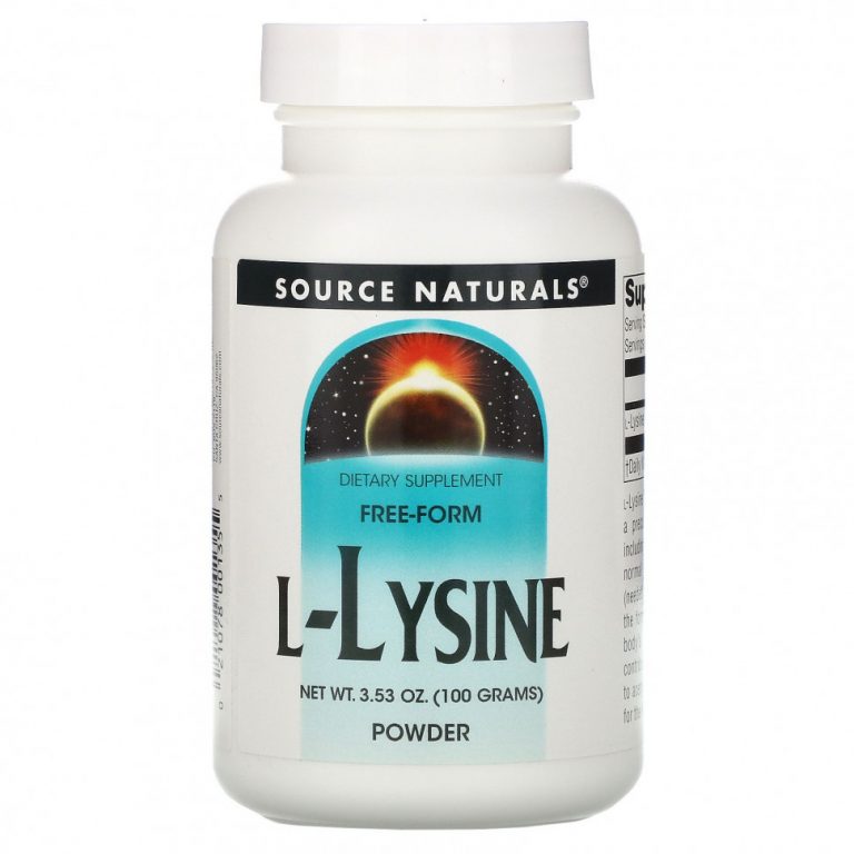 Source Naturals, L-лизин в порошке, 100 г (3,53 унции)