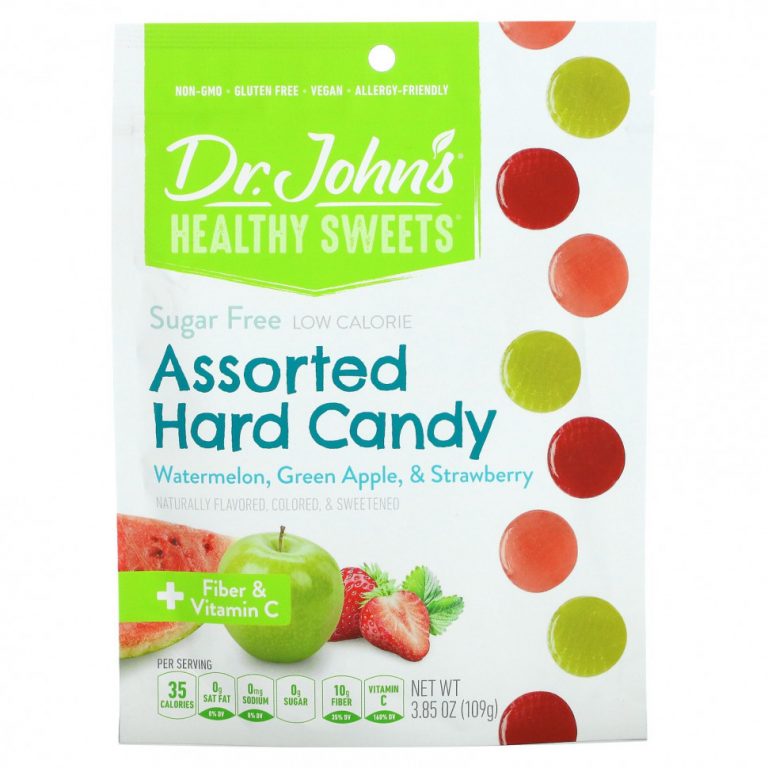 Dr. John’s Healthy Sweets, Конфеты ассорти, + клетчатка и витамин C, без сахара, 109 г (3,85 унции)