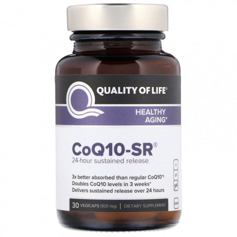 Quality of Life Labs, CoQ10-SR, 100 мг, 30 растительных капсул