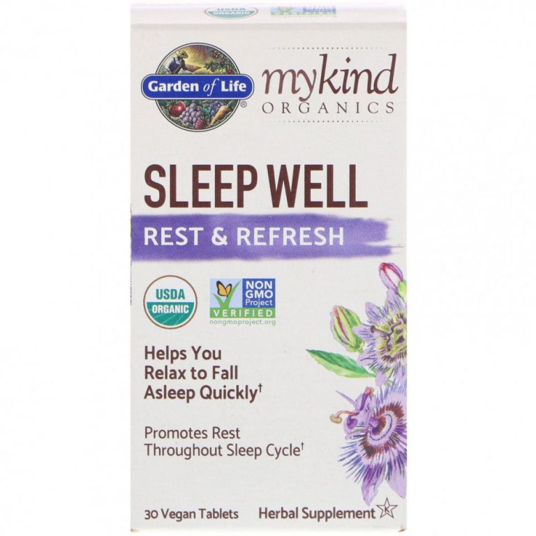 Garden of Life, MyKind Organics, Sleep Well, для крепкого сна, отдыха и восстановления, 30 веганских таблеток