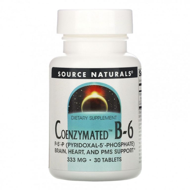 Source Naturals, ферментированный витамин B6, 333 мг, 30 таблеток