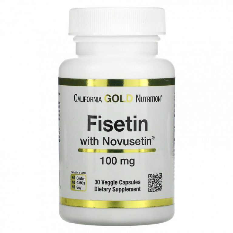 California Gold Nutrition, Fisetin with Novusetin, физетин, 100 мг, 30 растительных капсул