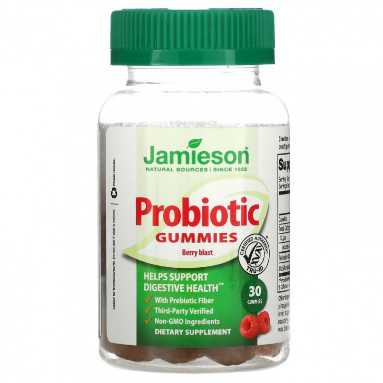 Jamieson Natural Sources, Probiotic Gummies, 5 Billion CFU, Berry Blast, 30 Gummies