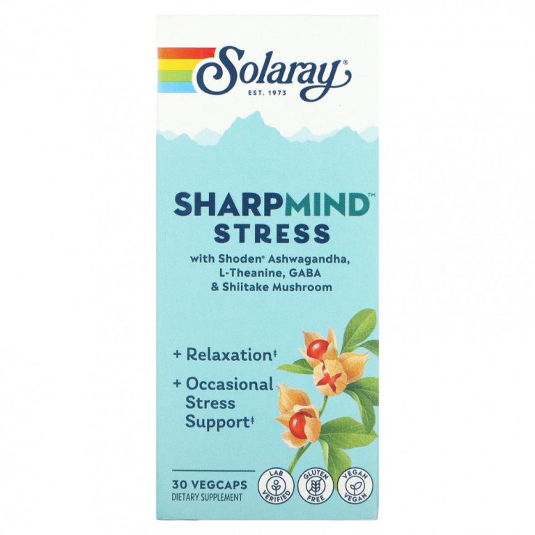 Solaray, SharpMind Stress« 30 растительных капсул