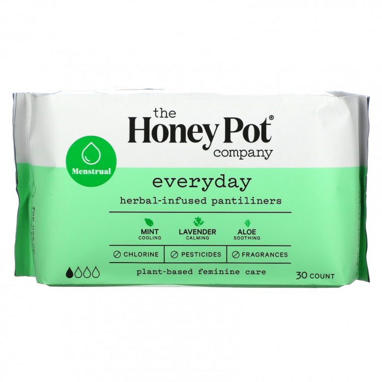 The Honey Pot Company, Herbal-Infused Pantiliners, Everyday, 30 Count