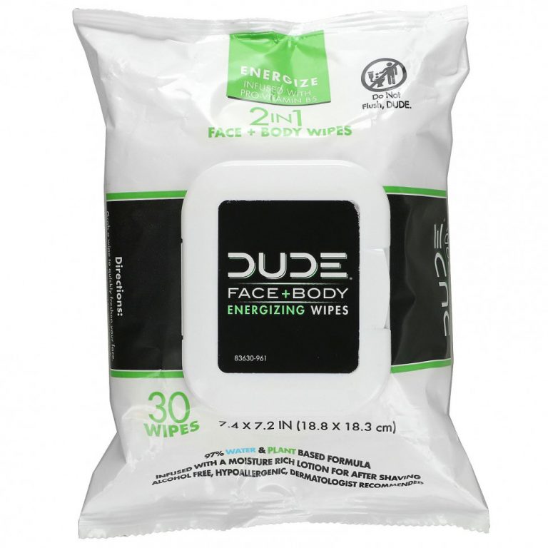 Dude Products, Тонизирующие салфетки для лица и тела, 30 салфеток