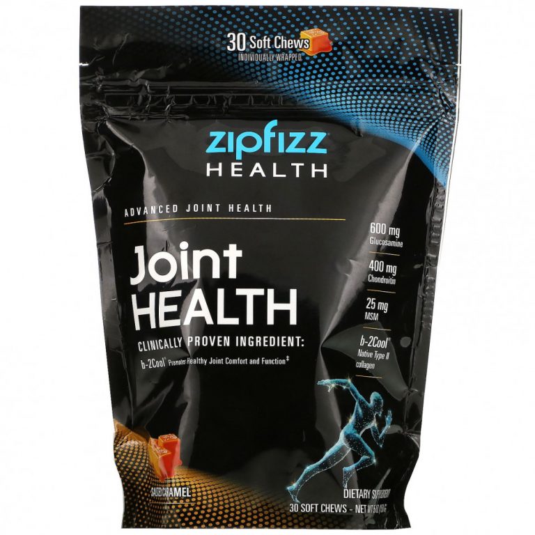 Zipfizz, Joint Health, соленая карамель, 30 жевательных таблеток