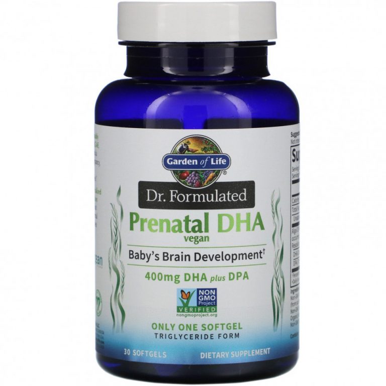 Garden of Life, Мы в компании Formulated, Vegan Prenatal DHA, 400 мг, 30 мягких таблеток