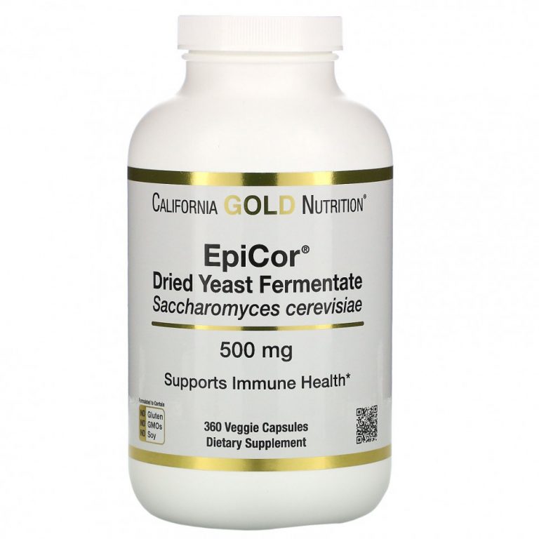 California Gold Nutrition, EpiCor, сухой дрожжевой ферментат, 500 мг, 360 растительных капсул