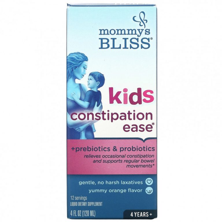 Mommy’s Bliss, Kids Constipation Ease, для нормализации работы ЖКТ у детей, от 4 лет, апельсин, 120 мл (4 жидк. унции)