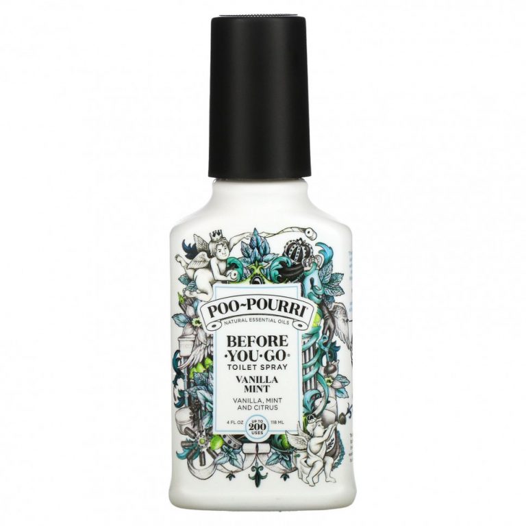 Poo-Pourri, Туалетный спрей Before-You-Go, ваниль и мята, 118 мл (4 жидк. Унции)