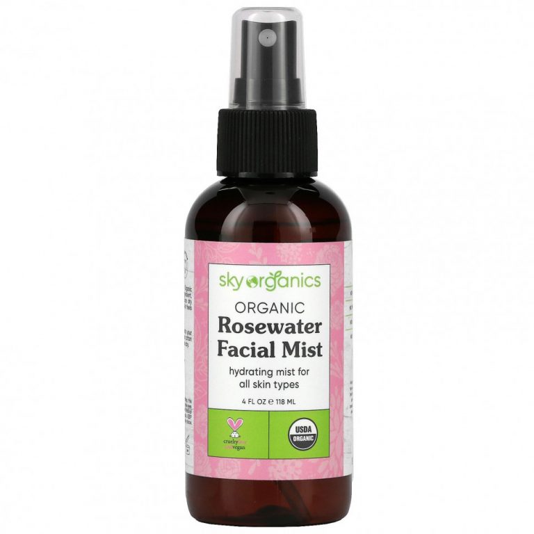 Sky Organics, Rosewater Toner, 100% Pure Organic, 4 fl oz (118 ml)