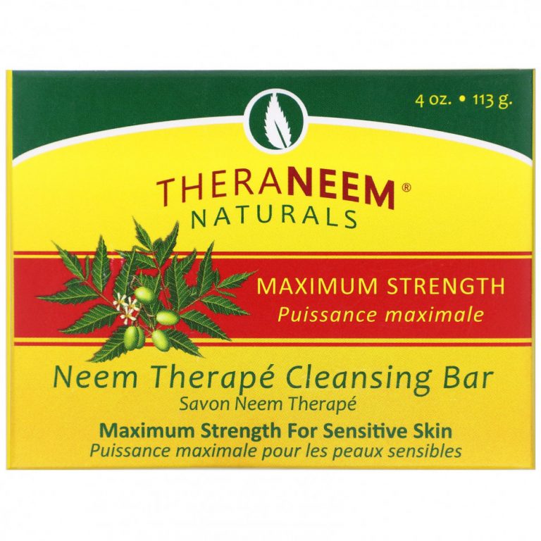 Organix South, TheraNeem Organix, Neem Therapy Cleansing Bar, Maximum Strength, 4 oz (113 g)