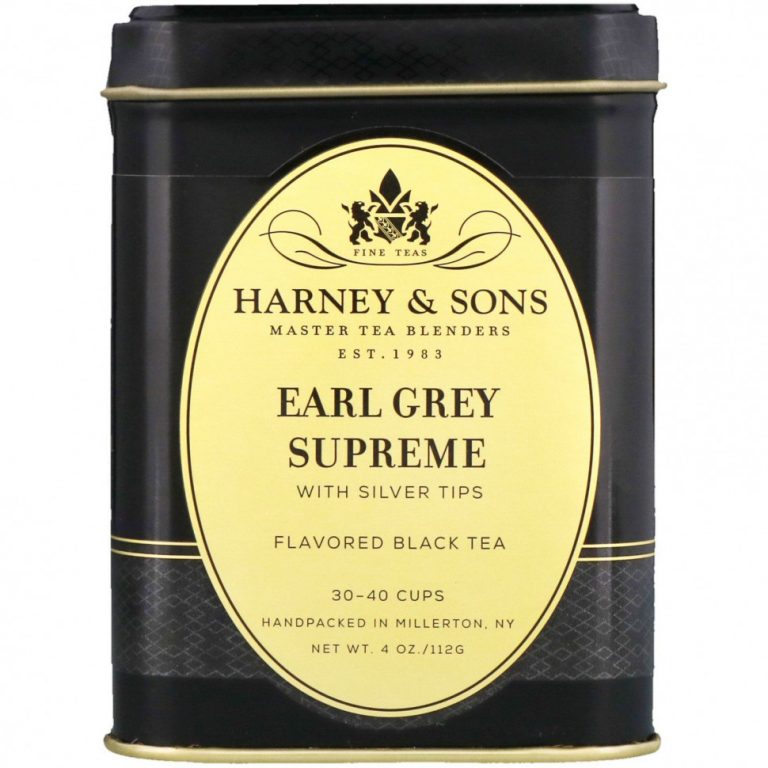 Harney & Sons, Черный чай Earl Grey Supreme с серебристыми верхушечными почками, 4 унции