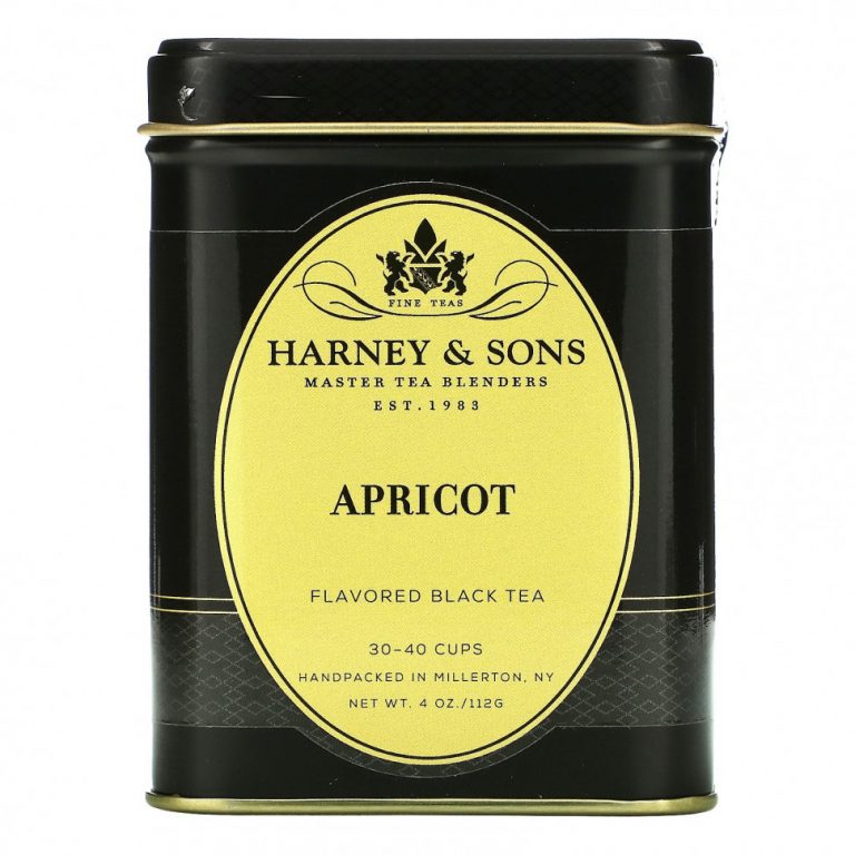 Harney & Sons, Абрикос, ароматизированный черный чай, 4 унции (112 г)