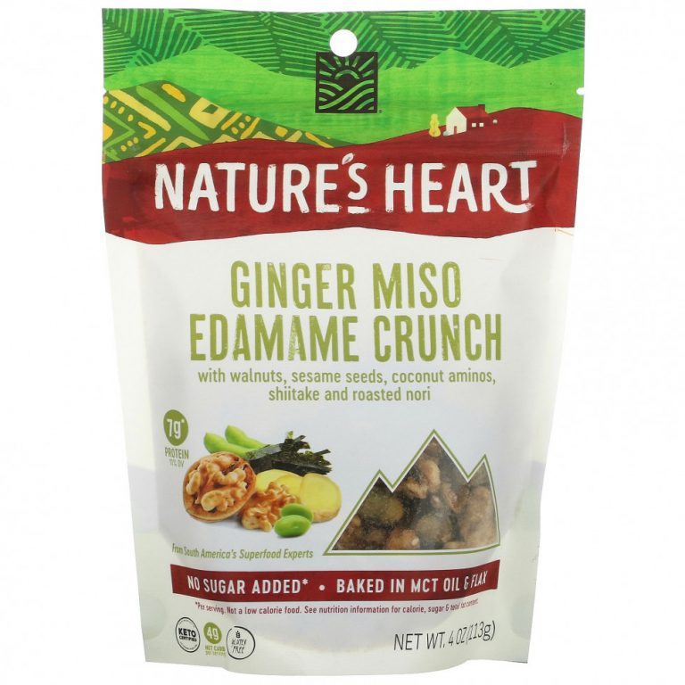 Nature’s Heart, Ginger Miso Edamame Crunch, 4 oz (113 g)