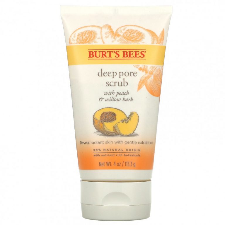 Burt’s Bees, Скраб для глубоких пор с персиком и корой ивы, 113,3 г (4 унции)