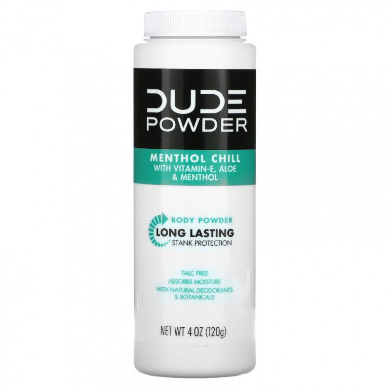 Dude Products, Пудра, пудра для тела, ментоловый холод, 4 унции (120 г)