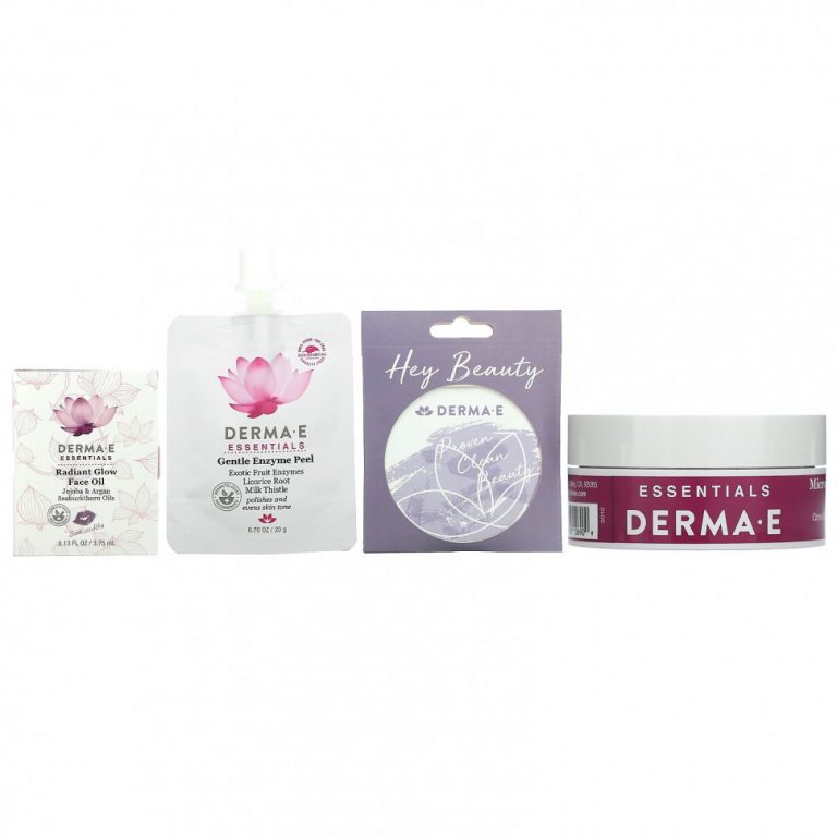 Derma E, Essentials on the Go, набор из 4 предметов