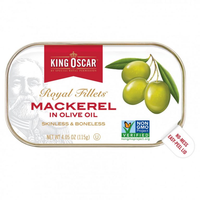 King Oscar, Royal Fillets, Mackerel In Olive Oil, 4.05 oz ( 115 g)