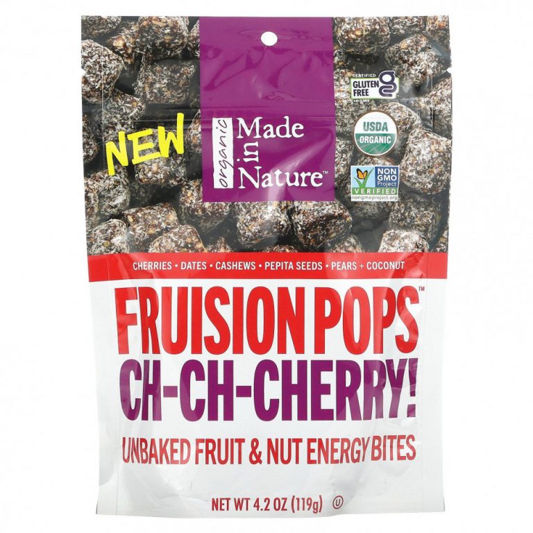 Made in Nature, Organic Fruision Pops, Ch-Ch-Cherry, органические фруктовые конфеты, вишня, 119 г, 4,2 унции)