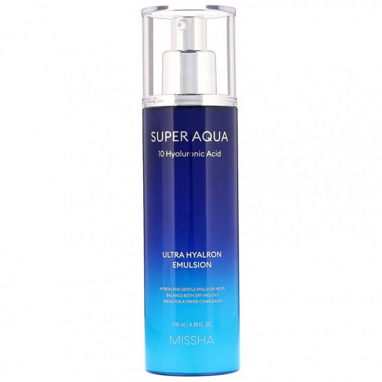 Missha, Super Aqua Ultra Hyalron, увлажняющая эмульсия, 130 мл (4,39 жидк. унций)