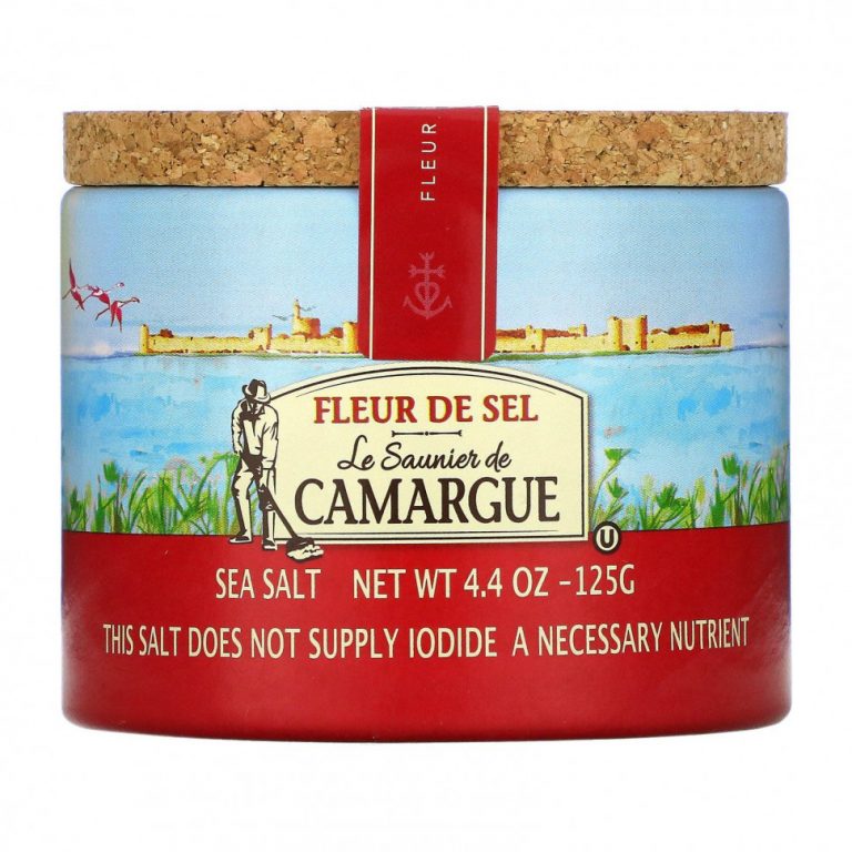 Le Saunier de Camargue, Fleur de Sel, морская соль, 125 г (4,4 унции)