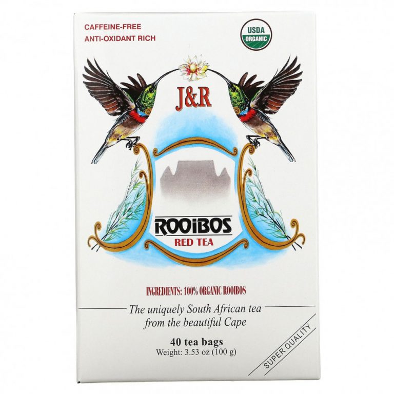 J&R Port Trading Co., Pure Rooibos Red Tea (Настоящий красный чай ройбуш), без кофеина, 40 чайных пакетиков, 100 г (3,53 унции)