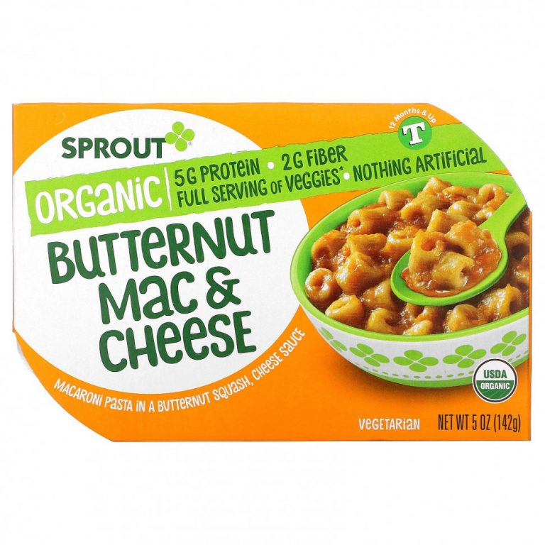 Sprout Organic, Макароны и сыр с орехами, от 12 месяцев и старше, 142 г (5 унций)