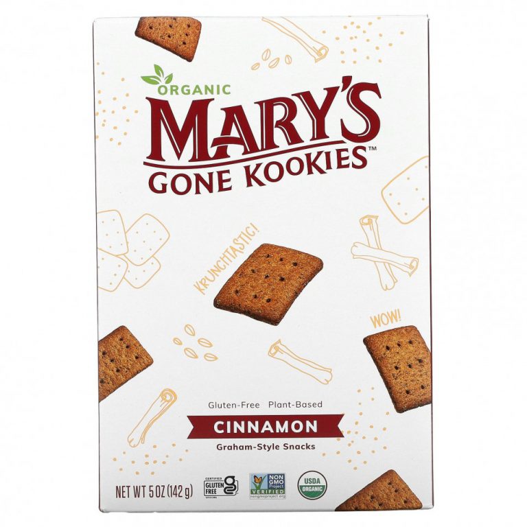 Mary’s Gone Crackers, Graham Style Snack, Cinnamon, 5 oz (141 g)