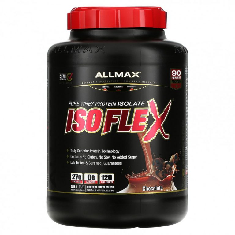 ALLMAX Nutrition, Isoflex, чистый изолят сывороточного протеина, со вкусом шоколада, 2,27 кг (5 фунтов)