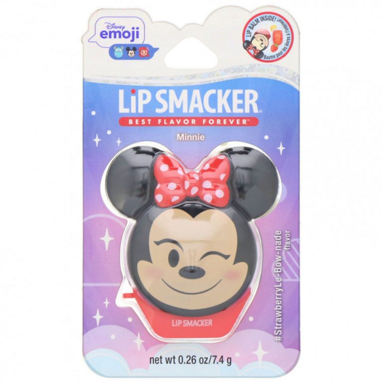 Lip Smacker, Disney Emoji, Minnie, бальзам для губ, клубничный, 7,4 г (0,26 унции)