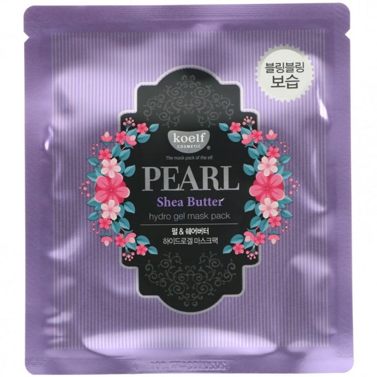 Koelf, Pearl Shea Butter, упаковка гидрогелевых масок, 5 шт., 30 г каждая