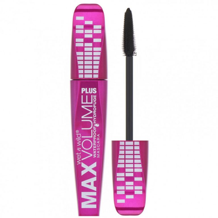 Wet n Wild, Водостойкая тушь для ресниц Max Volume Plus, оттенок Amp’d Black, 8 мл