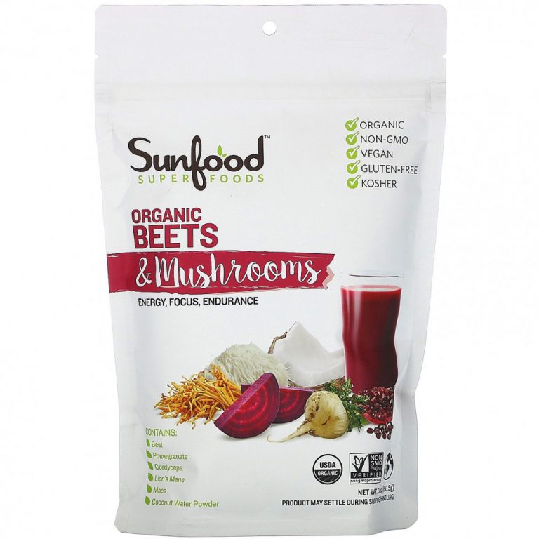 Sunfood, Superfoods, органическая свекла и грибы, 150,5 г (5,31 унции)