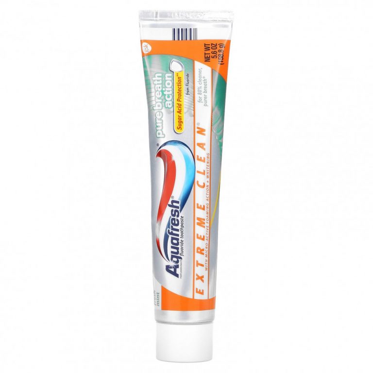 Aquafresh, Зубная паста с фтором Extreme Clean, чистое дыхание, свежая мята, 158,8 г (5,6 унции)