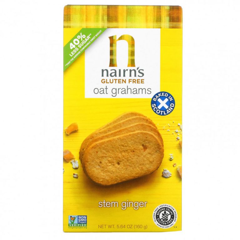 Nairn’s, Oat Grahams, без глютена, стебель имбиря, 160 г (5,64 унции)