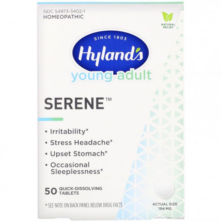 Hyland’s, Young Adult, Serene, 194 мг, 50 быстро растворяющихся таблеток