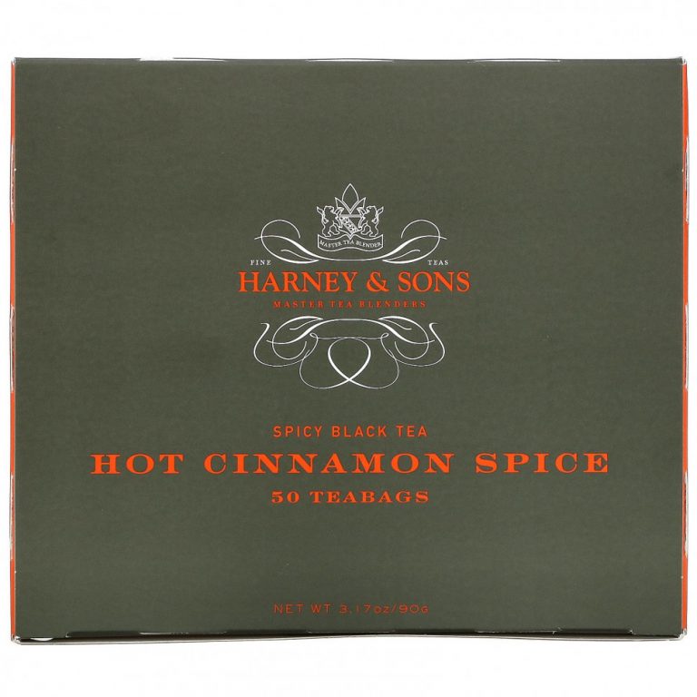 Harney & Sons, Spicy Black Tea, Hot Cinnamon Spice, 50 Tea Bags, 3.57 oz (100 g)