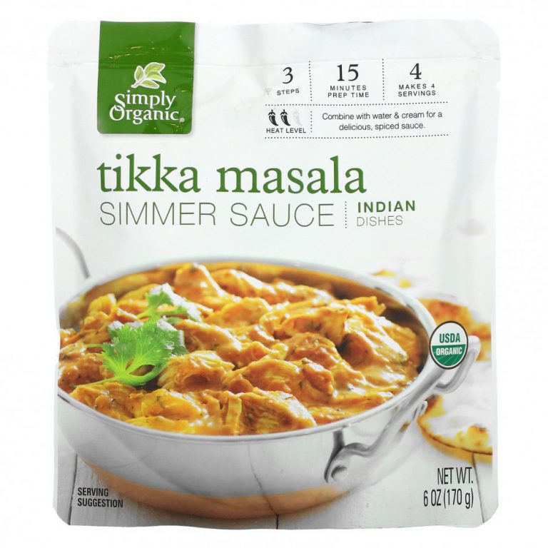 Simply Organic, индийская кухня, соус для тушения тикка масала, 170 г (6 унций)