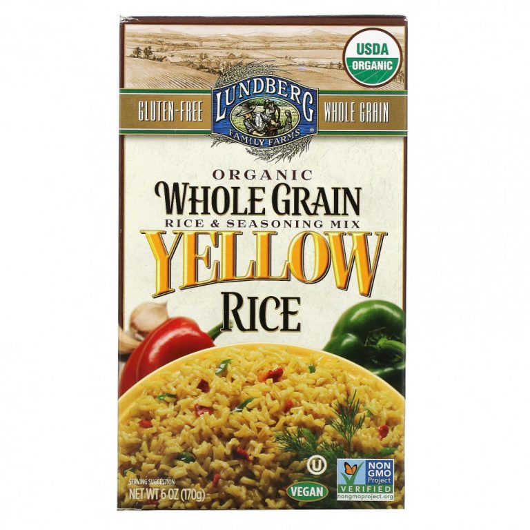 Lundberg, Органический цельнозерновой рис и смесь приправ, желтый рис, 170 г (6 унций)