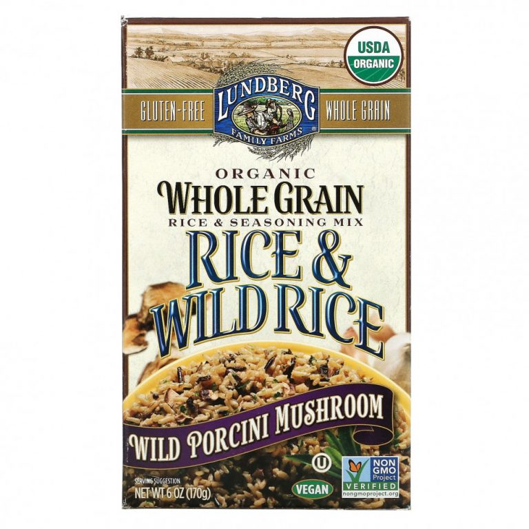 Lundberg, Органический цельнозерновой рис и смесь приправ, рис и дикий рис, дикие белые грибы, 6 унций (170 г)