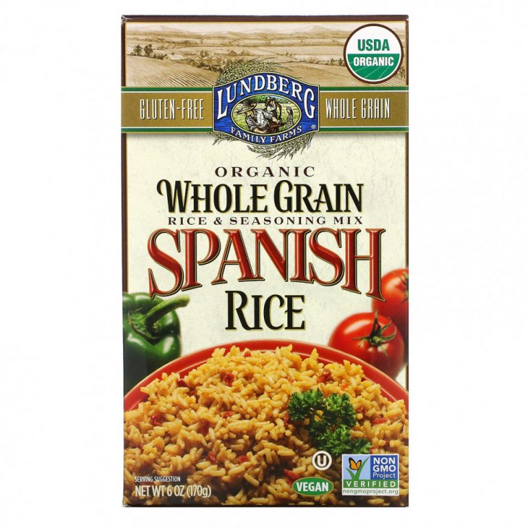 Lundberg, Органический цельнозерновой рис и смесь приправ, испанский рис, 6 унций (170 г)