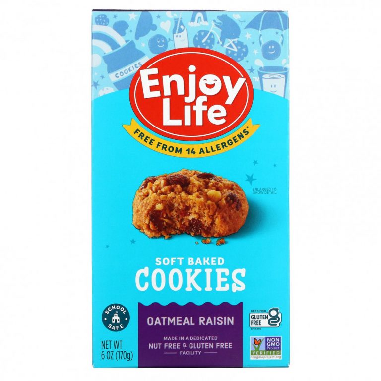 Enjoy Life Foods, Мягкое печенье, овсянка с изюмом, 170 г (6 унций)