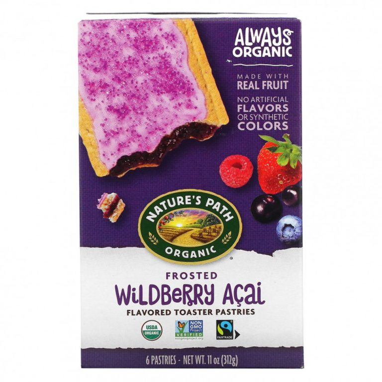 Nature’s Path, Toaster Pastries, Frosted Wildberry Acai, 6 Pastries, 52 g Each