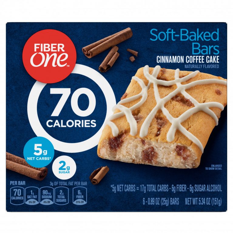 Fiber One, Soft-Baked Bars, кофейный торт с корицей, 6 батончиков, 25 г (0,89 унции)