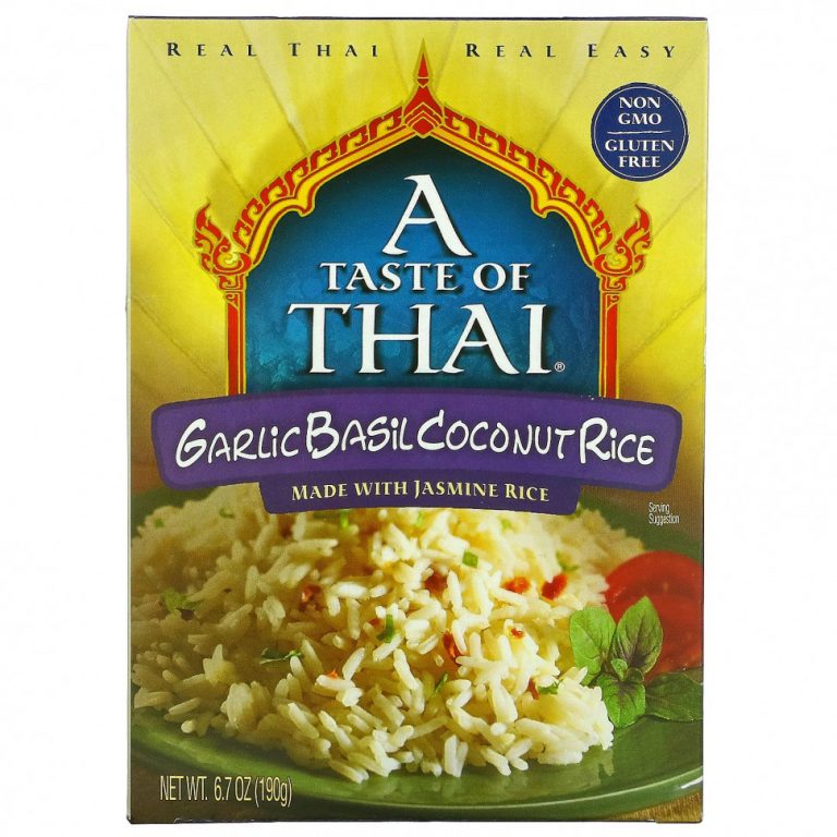 A Taste Of Thai, Чеснок, базилик, кокос и рис, 190 г (6,7 унции)